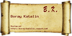 Boray Katalin névjegykártya